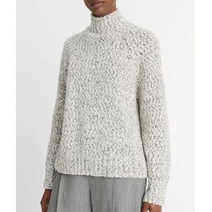 VINCE Italian Marled Wool Cashmere Blend Turtleneck Sweater